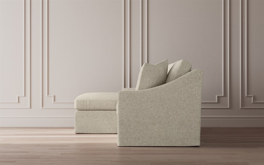 Avery Sea Salt Performance Slipcovered Chaise Sectional - Left Chaise - 110&quot;|