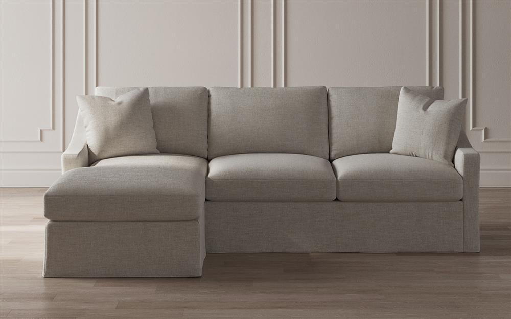 Avery Sea Salt Performance Slipcovered Chaise Sectional - Left Chaise - 110&quot;|