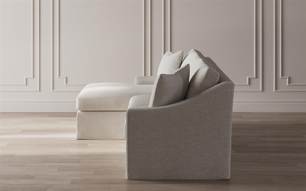 Avery Sea Salt Performance Slipcovered Chaise Sectional - Left Chaise - 110&quot;|