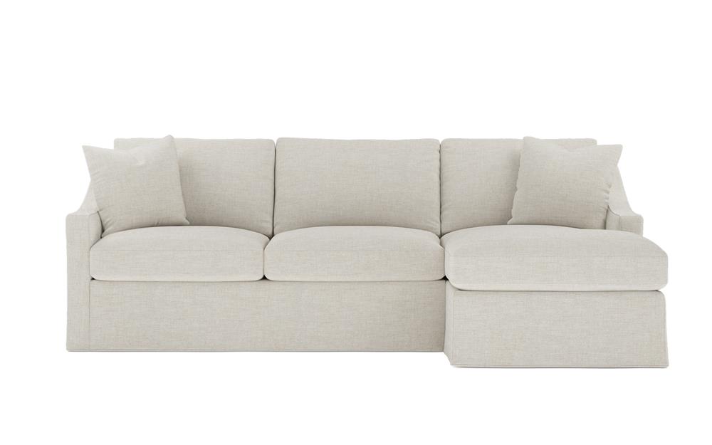 Avery Sea Salt Performance Slipcovered Chaise Sectional - Right Chaise - 110&quot;|