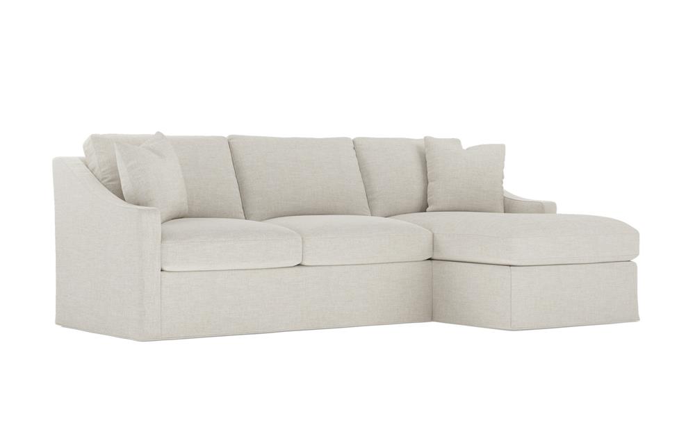 Avery Sea Salt Performance Slipcovered Chaise Sectional - Right Chaise - 110&quot;|