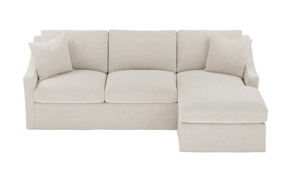 Avery Sea Salt Performance Slipcovered Chaise Sectional - Right Chaise - 110&quot;|