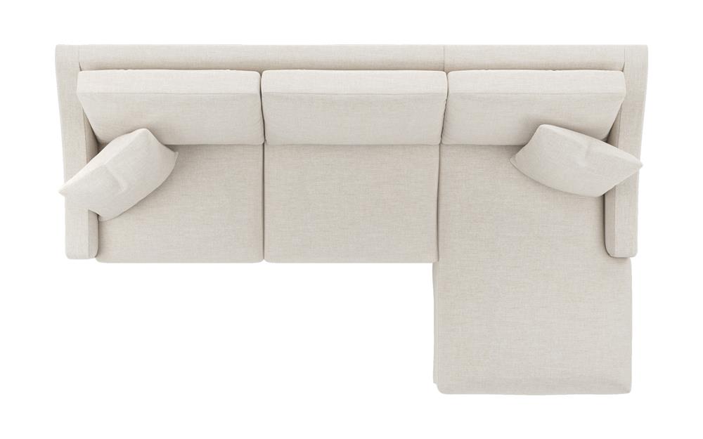 Avery Sea Salt Performance Slipcovered Chaise Sectional - Right Chaise - 110&quot;|