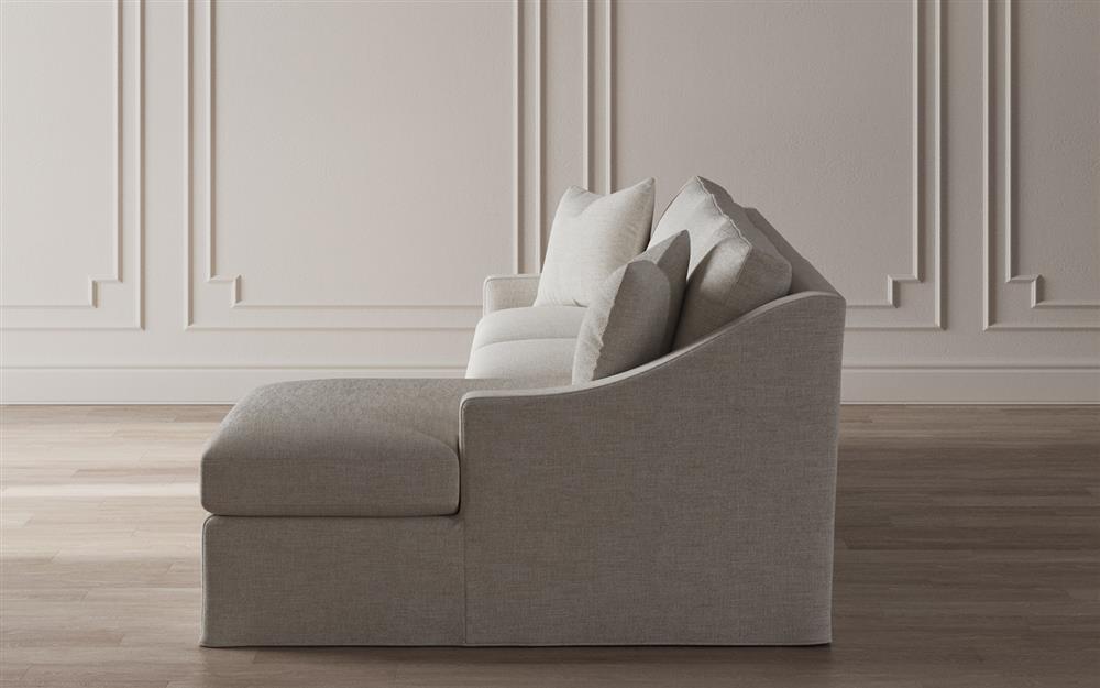 Avery Sea Salt Performance Slipcovered Chaise Sectional - Right Chaise - 110&quot;|