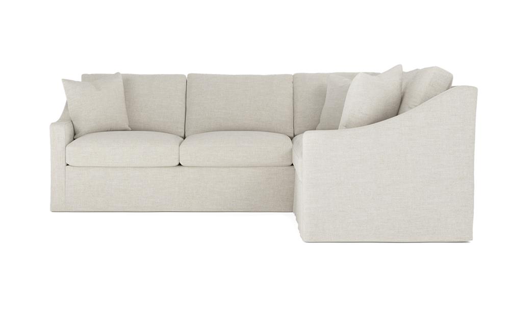 Avery Sea Salt Performance Slipcovered Corner Sectional - Left End - 111&quot;|