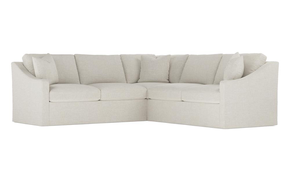 Avery Sea Salt Performance Slipcovered Corner Sectional - Left End - 111&quot;|