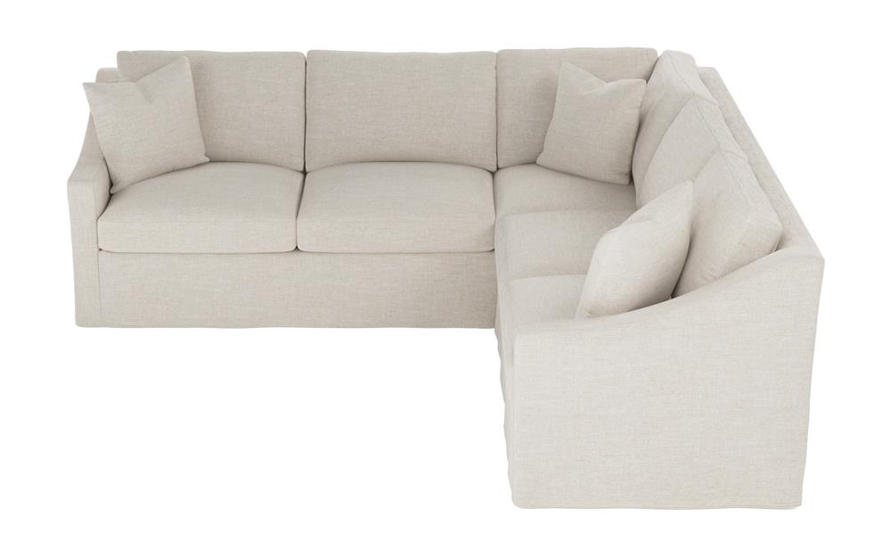 Avery Sea Salt Performance Slipcovered Corner Sectional - Left End - 111&quot;|