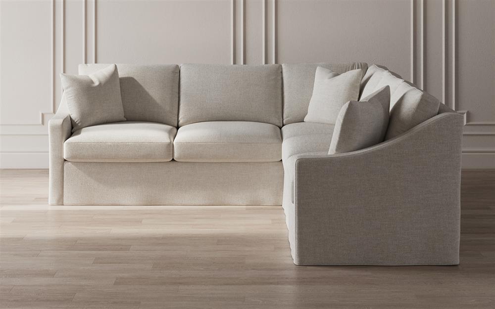 Avery Sea Salt Performance Slipcovered Corner Sectional - Left End - 111&quot;|