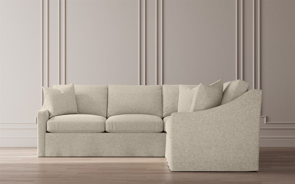 Avery Sea Salt Performance Slipcovered Corner Sectional - Right End - 111&quot;|