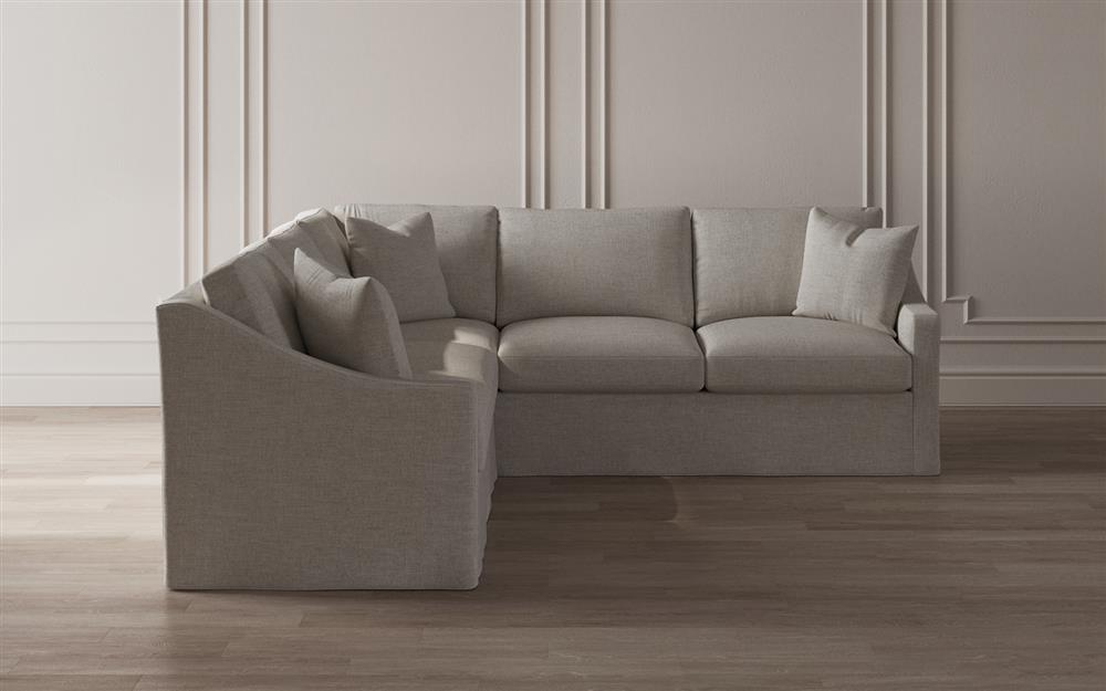 Avery Sea Salt Performance Slipcovered Corner Sectional - Right End - 111&quot;|