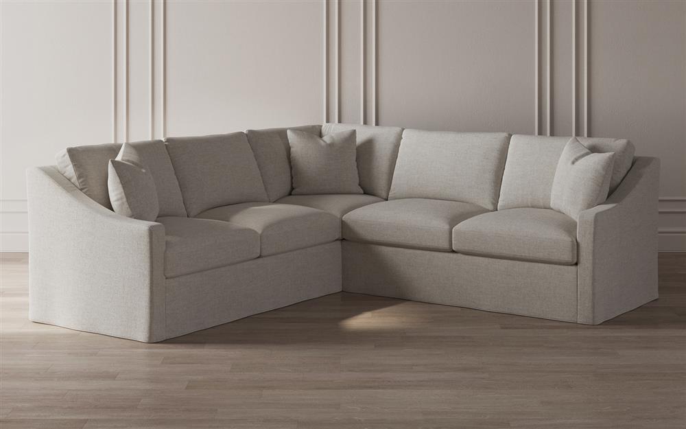 Avery Sea Salt Performance Slipcovered Corner Sectional - Right End - 111&quot;|