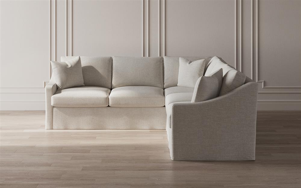 Avery Sea Salt Performance Slipcovered Corner Sectional - Right End - 111&quot;|