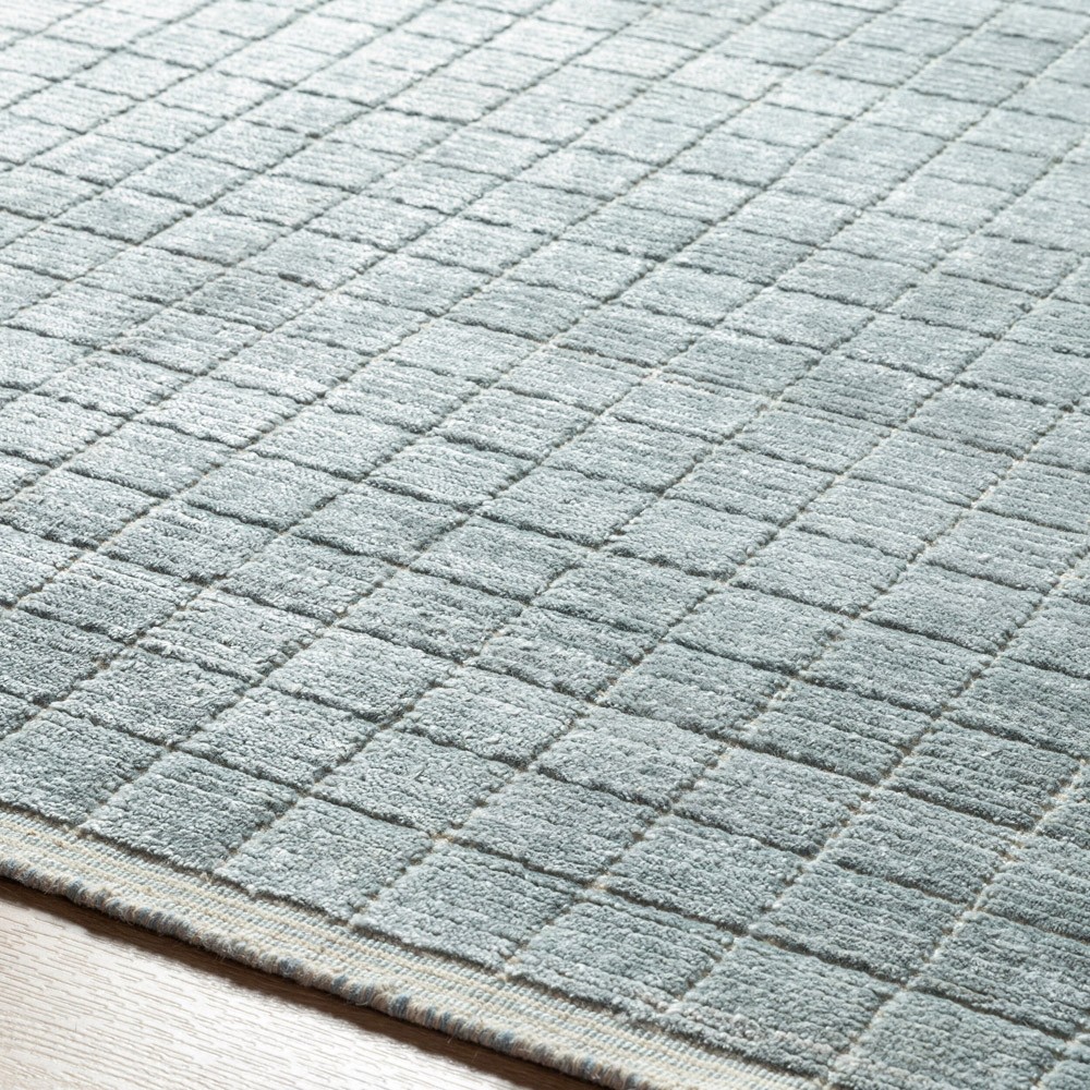 Machi Modern Classic Denim Blue Patterned Rug - Sample Sample | Kathy ...