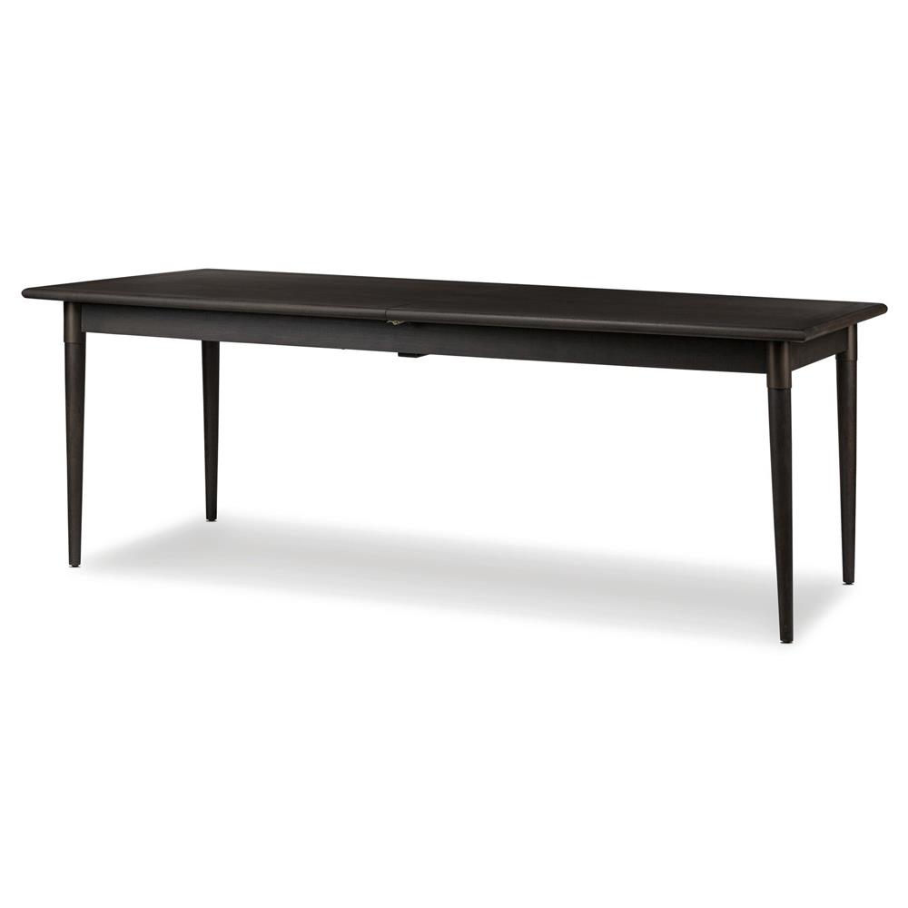 Hayden Modern Black Mango Wood Rectangular Extendable Dining Table - 84-104"|