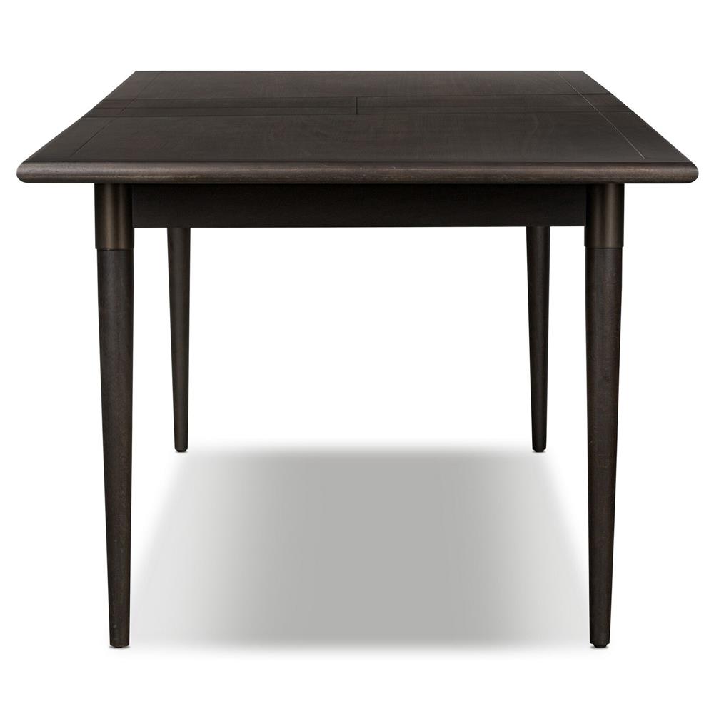 Hayden Modern Black Mango Wood Rectangular Extendable Dining Table - 84-104"|