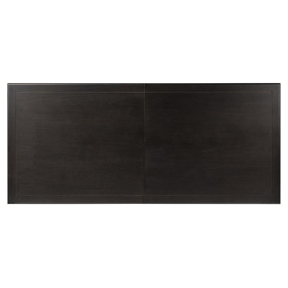 Hayden Modern Black Mango Wood Rectangular Extendable Dining Table - 84-104"|
