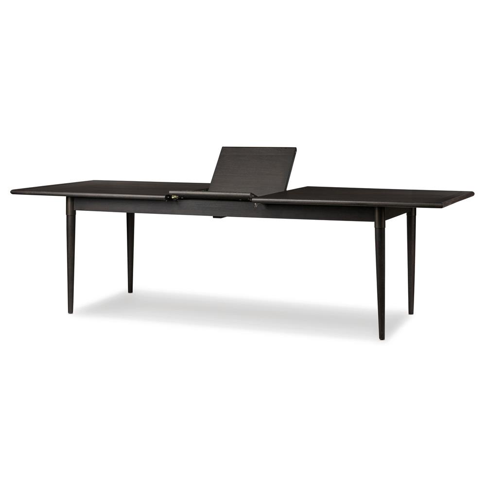 Hayden Modern Black Mango Wood Rectangular Extendable Dining Table - 84-104"|