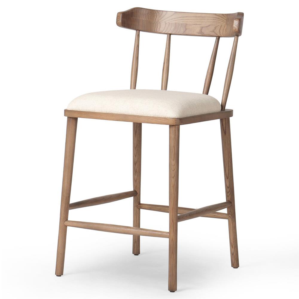 Bella Modern Classic Cream Performance Windsor Counter Stool|