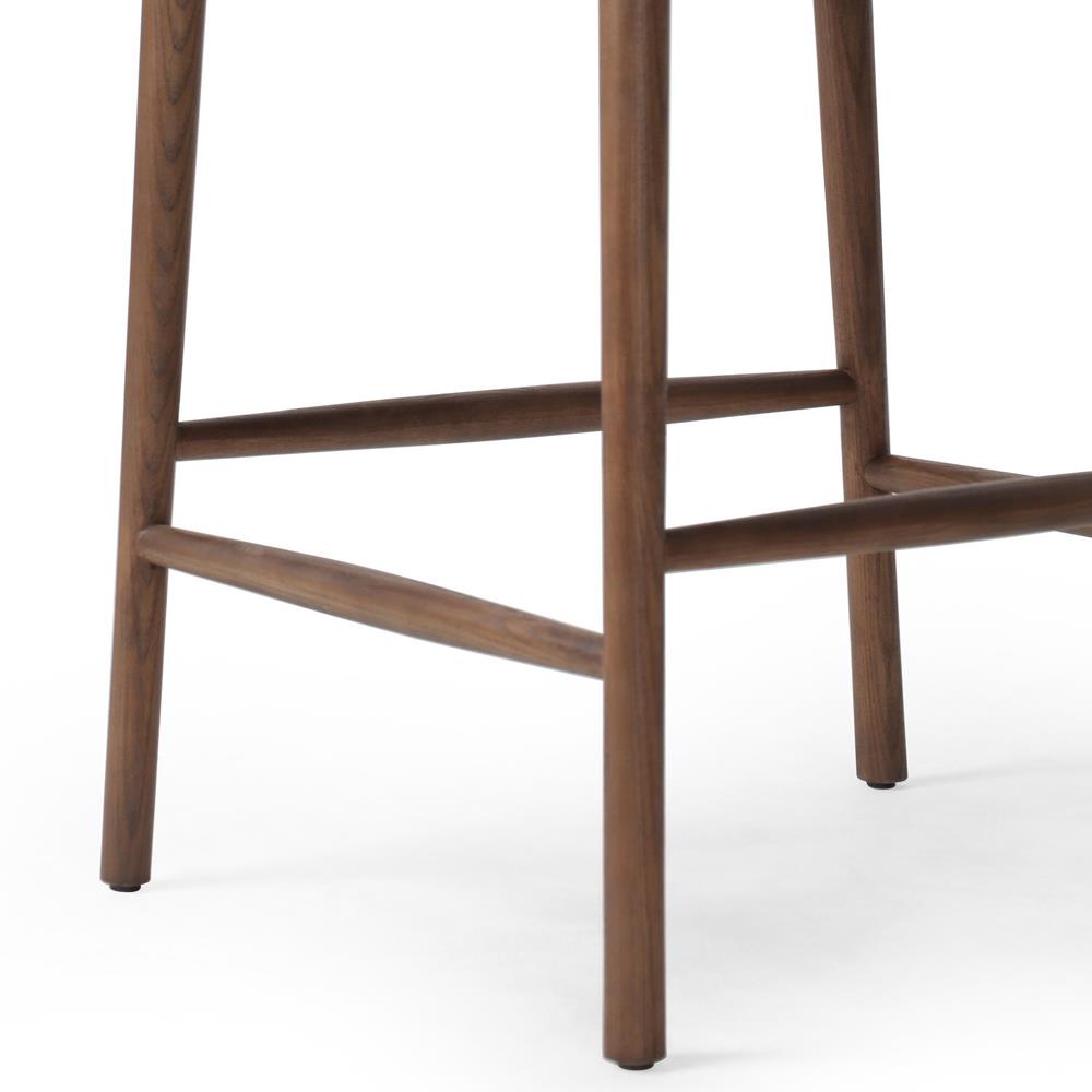 Bella Modern Classic Brown Leather Windsor Counter Stool|