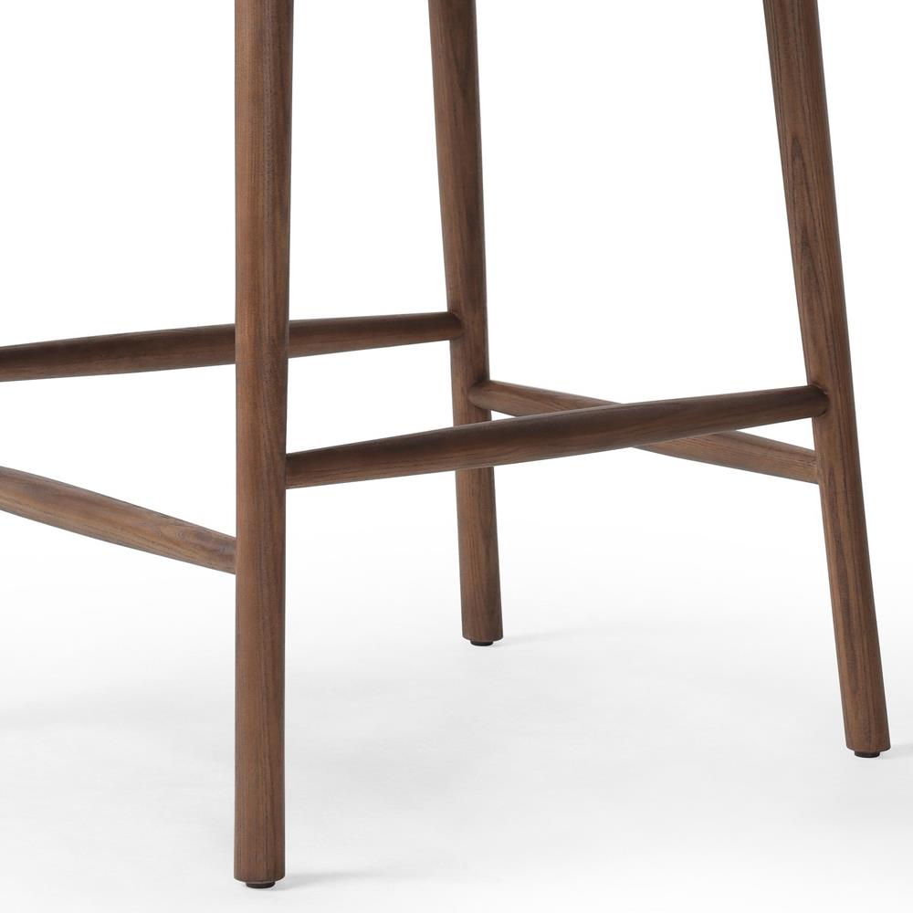 Bella Modern Classic Brown Leather Windsor Counter Stool|