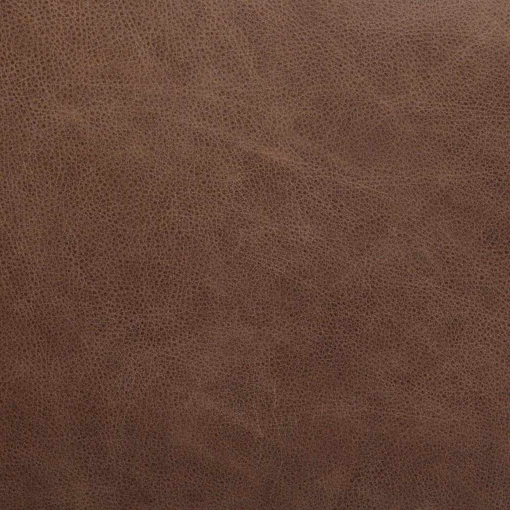 Ely Rustic Lodge Brown Leather Oak Dining Side Chair|