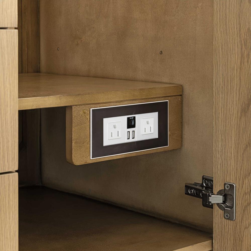 Fynn French Country Carrara Marble Whitewashed Wood Vanity Sink - 36"|