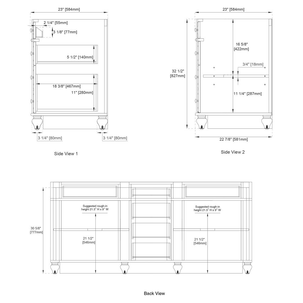 Fynn French Country White Zeus Quartz Brown Wood Double Vanity Sink - 72"|