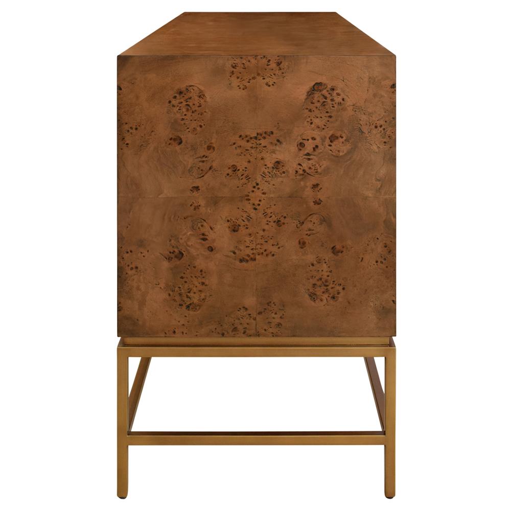 Worlds Away Ariel Modern Classic Dark Burl Wood Buffet Standard
