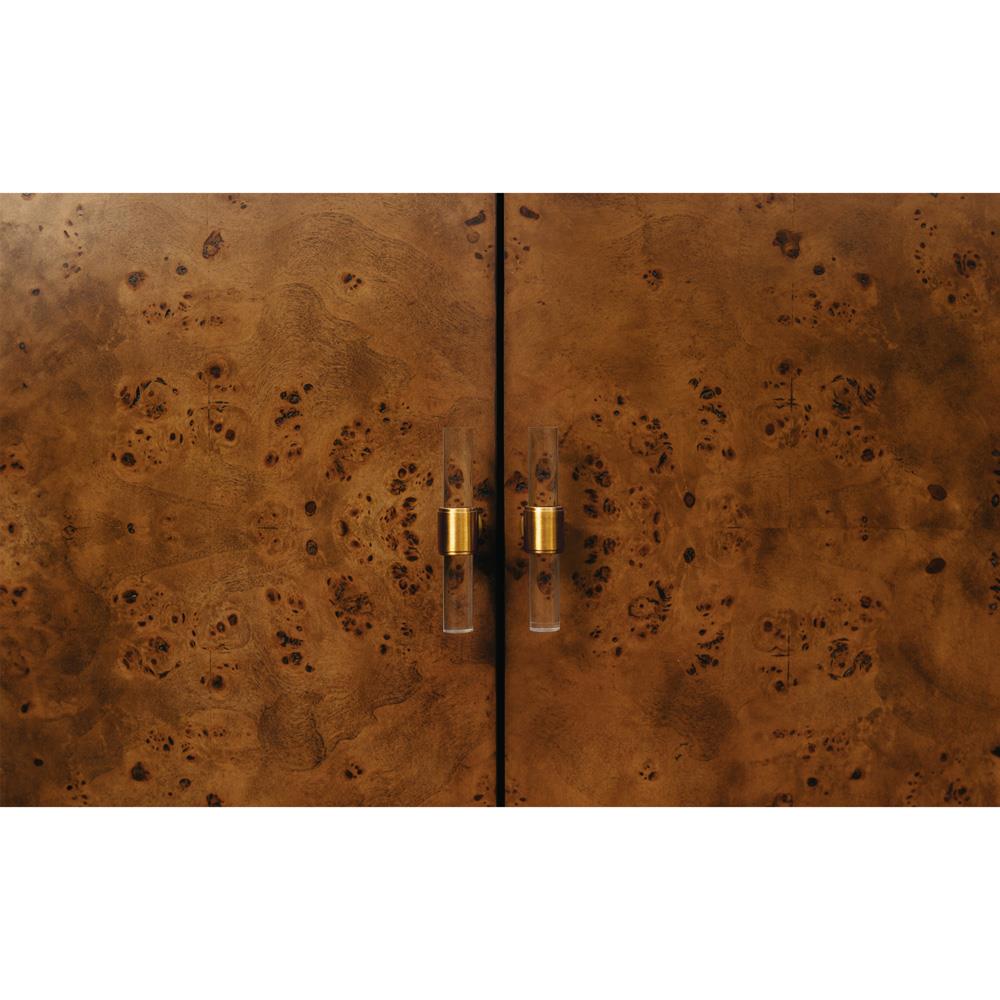Worlds Away Ariel Modern Classic Dark Burl Wood Buffet Standard