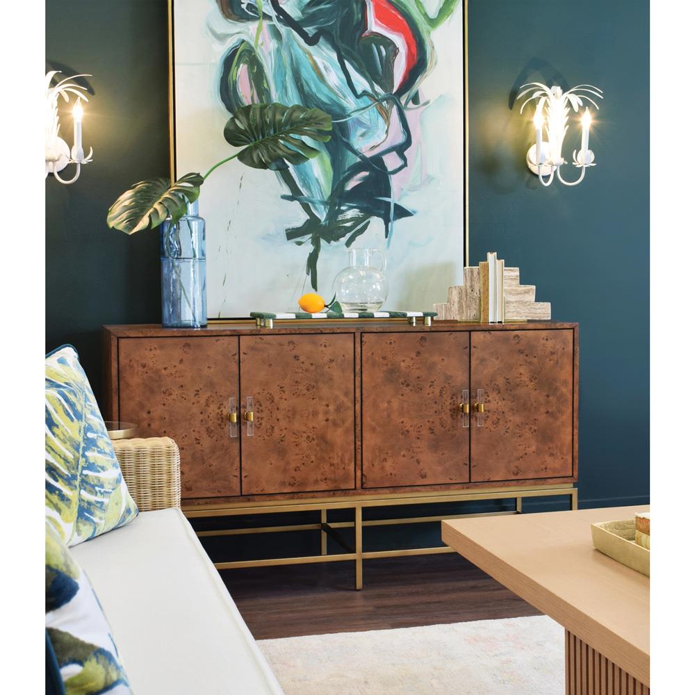 amail レディガウン Worlds Away Ariel Modern Classic Dark Burl Wood Buffet Standard
