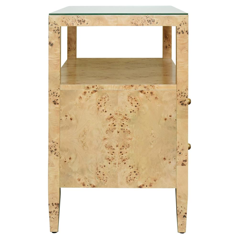 Worlds Away Douglas Coastal Beach Burl Nightstand Wide (Over 29