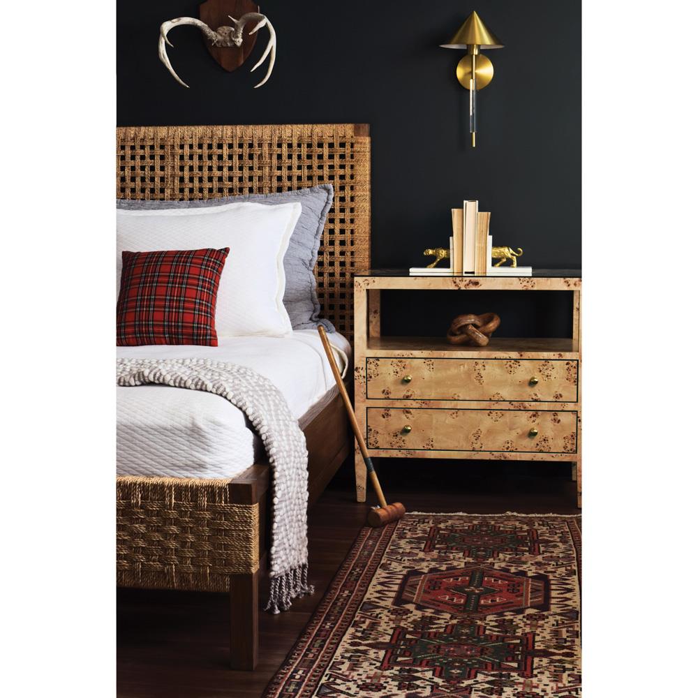 Worlds Away Douglas Coastal Beach Burl Nightstand Wide (Over 29