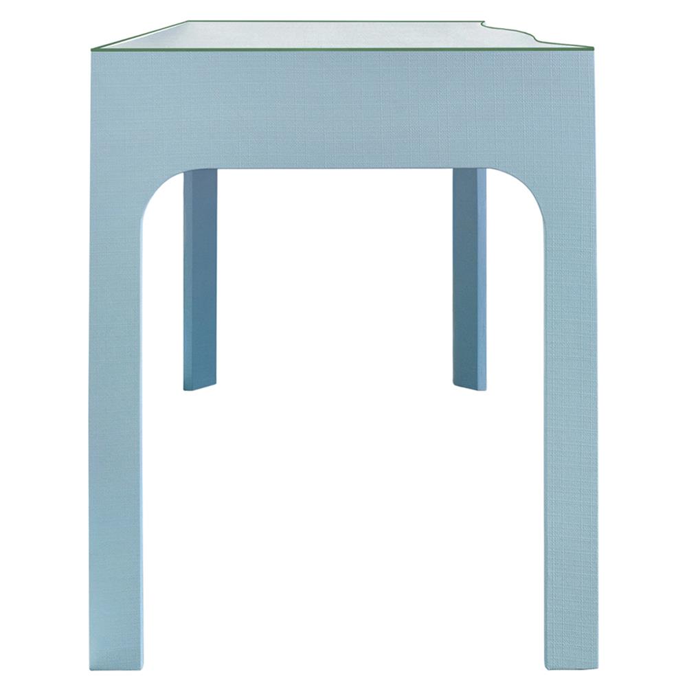 Worlds Away Gladys Modern Classic Light Blue Linen Desk | Kathy