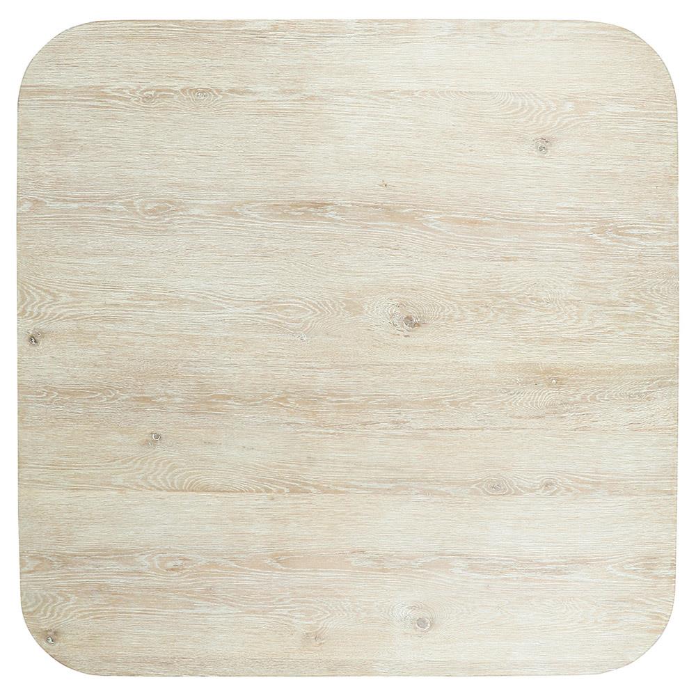 Velle Coastal Beach Cream Washed Oak Square Dining Table - 60"|