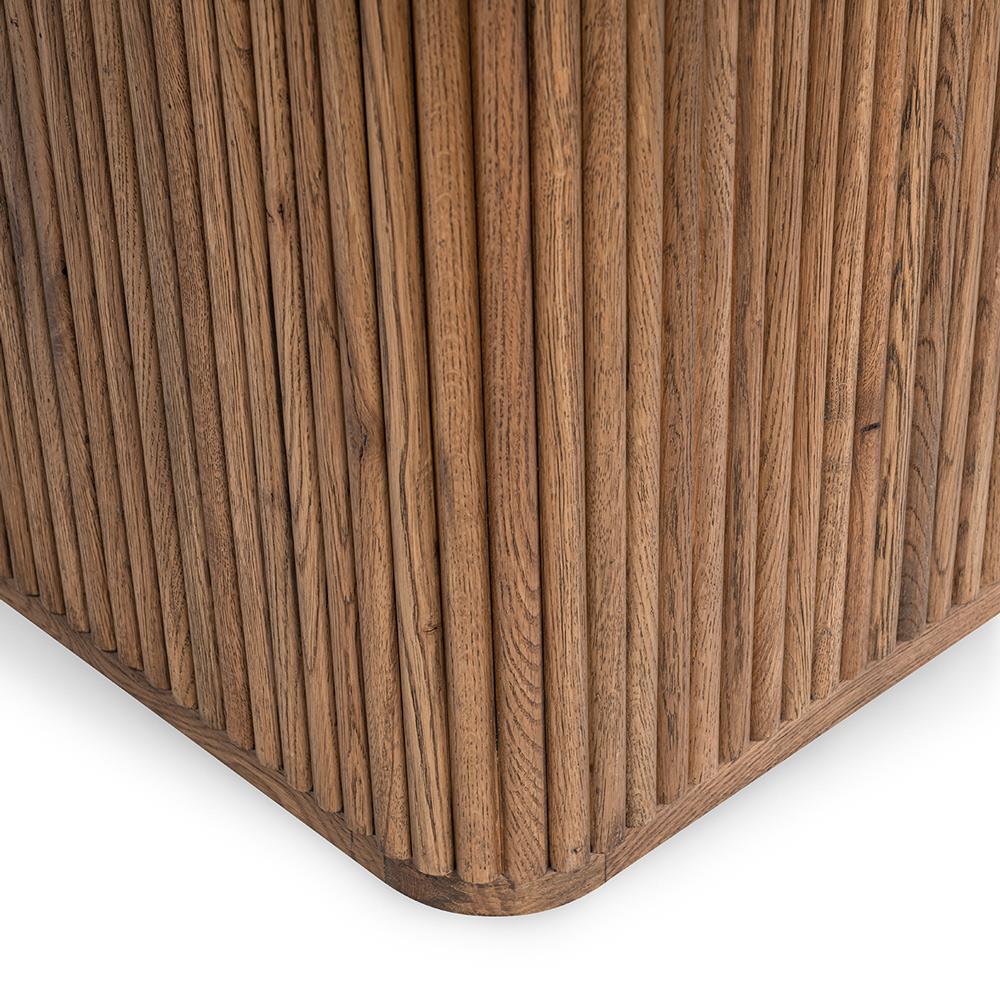 Velle Coastal Beach Brown Oak Square Dining Table - 60"|