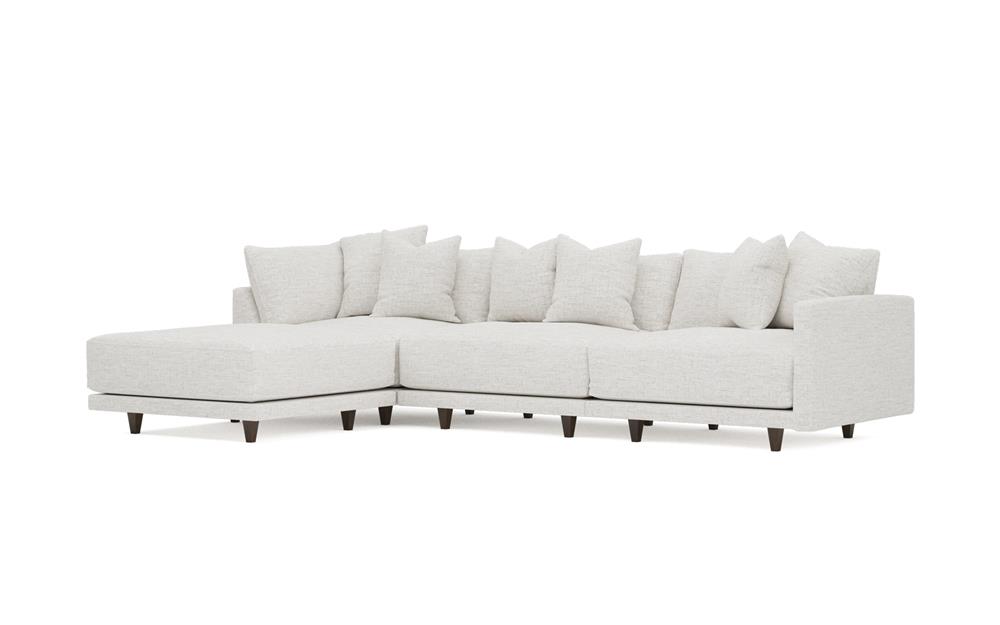 Toulouse Heathered Ivory Performance Modular 4-Piece Chaise Sectional - Left Chaise - 129&quot;|