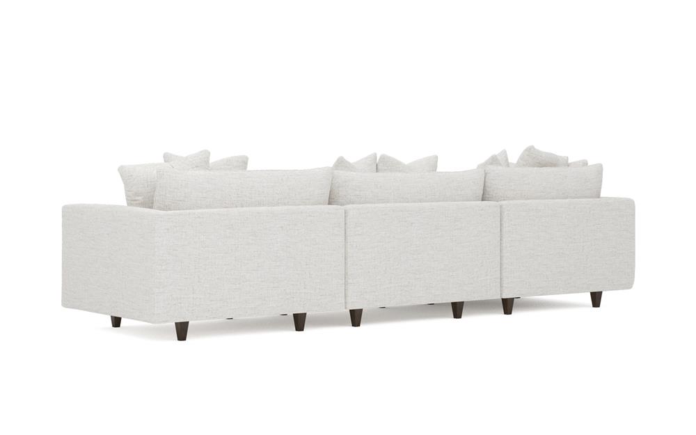 Toulouse Heathered Ivory Performance Modular 4-Piece Chaise Sectional - Left Chaise - 129&quot;|