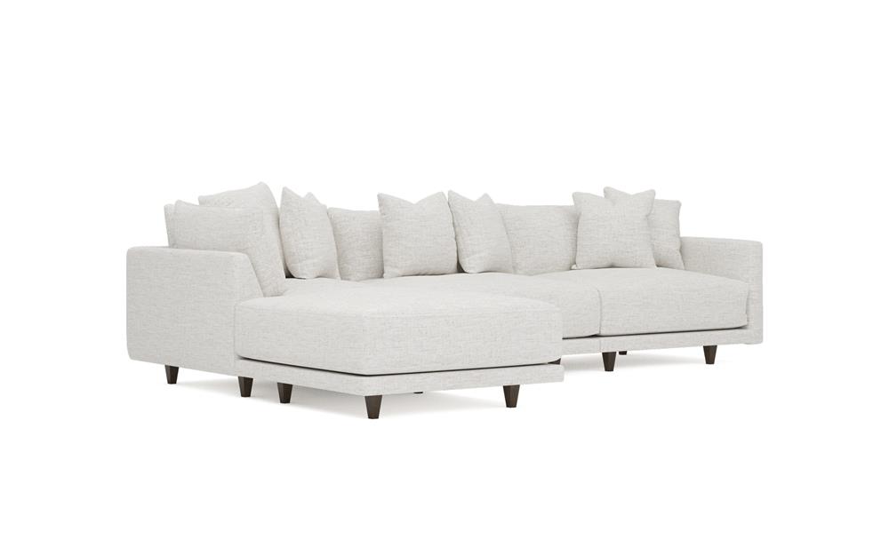 Toulouse Heathered Ivory Performance Modular 4-Piece Chaise Sectional - Left Chaise - 129&quot;|