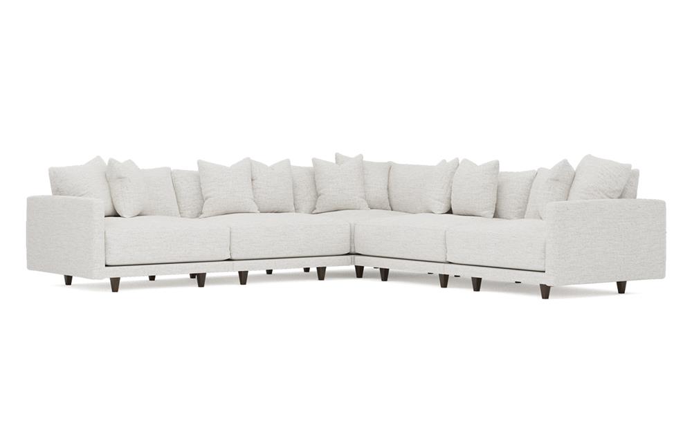 Toulouse Heathered Ivory Performance Modular 5-Piece Corner Sectional - 129&quot;|