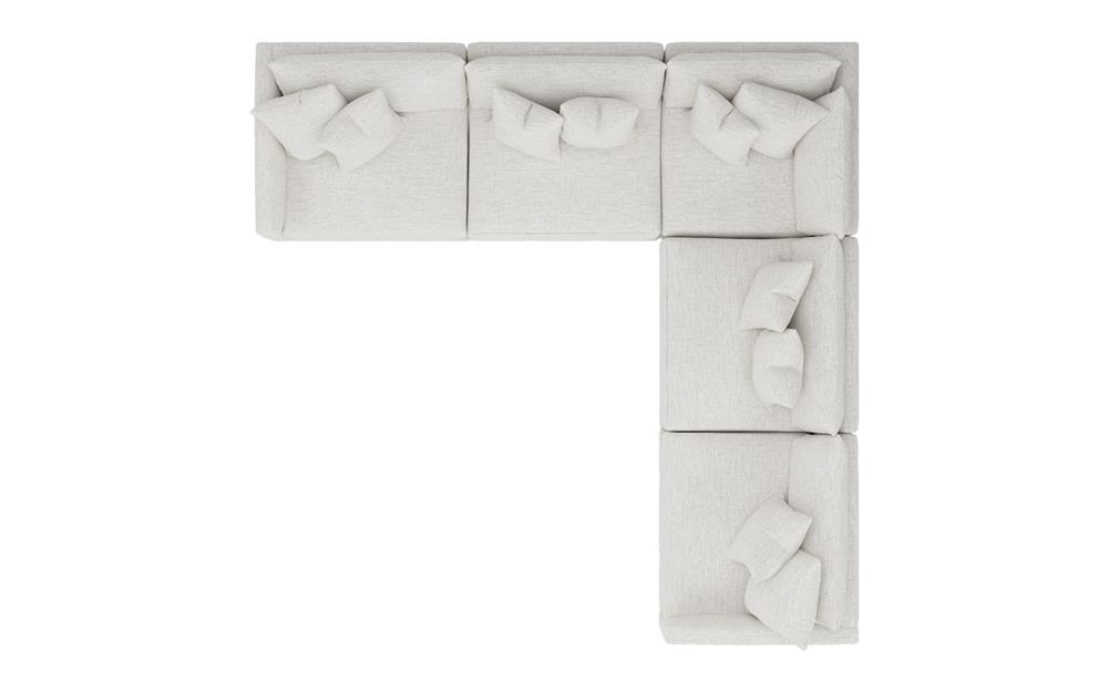 Toulouse Heathered Ivory Performance Modular 5-Piece Corner Sectional - 129&quot;|