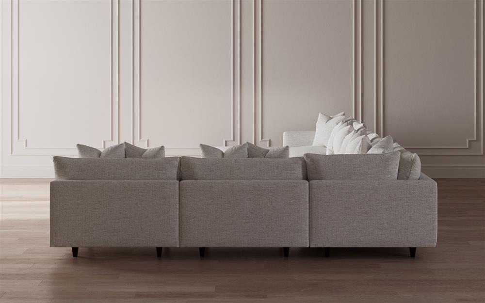 Toulouse Heathered Ivory Performance Modular 7-Piece Corner Sectional With Ottoman - Left End - 171&quot;|