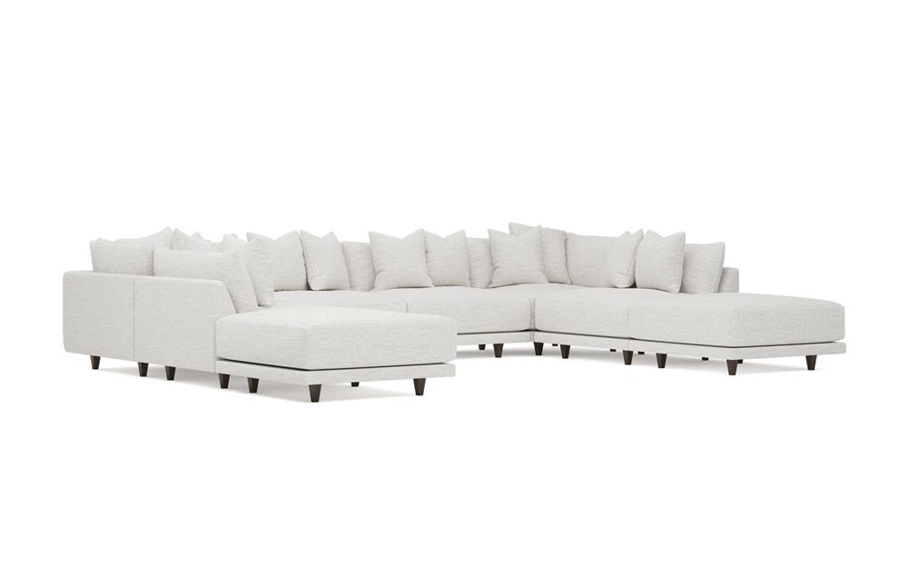 Toulouse Heathered Ivory Performance Modular 8-Piece U-Shaped Sectional - 166&quot;|