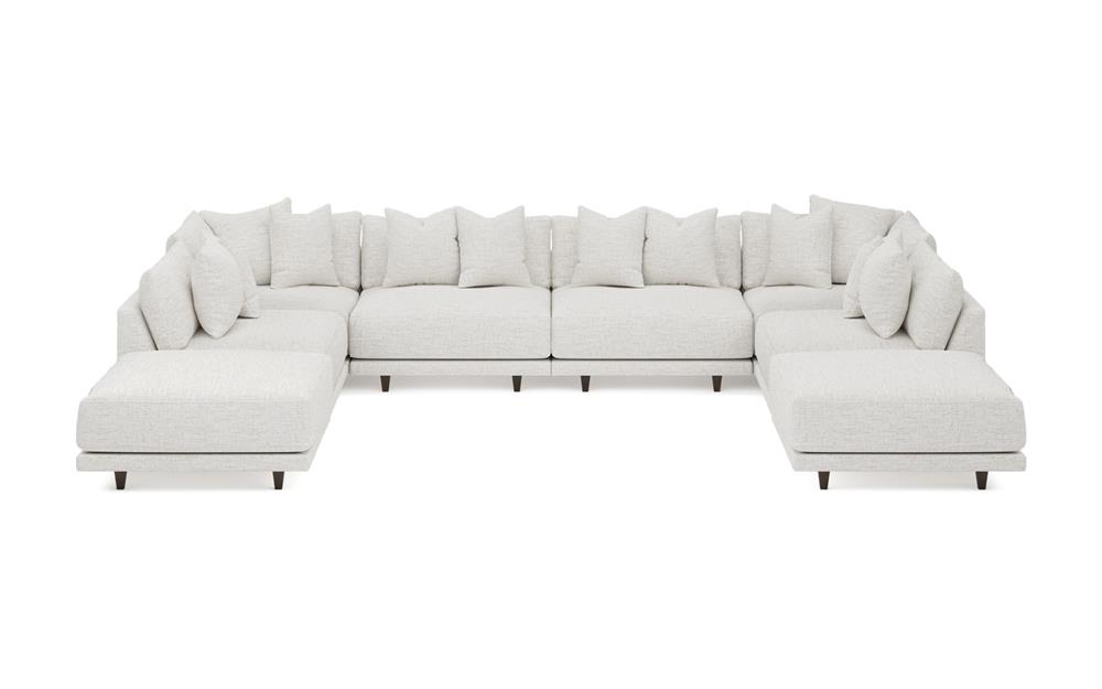 Toulouse Heathered Ivory Performance Modular 8-Piece U-Shaped Sectional - 166&quot;|