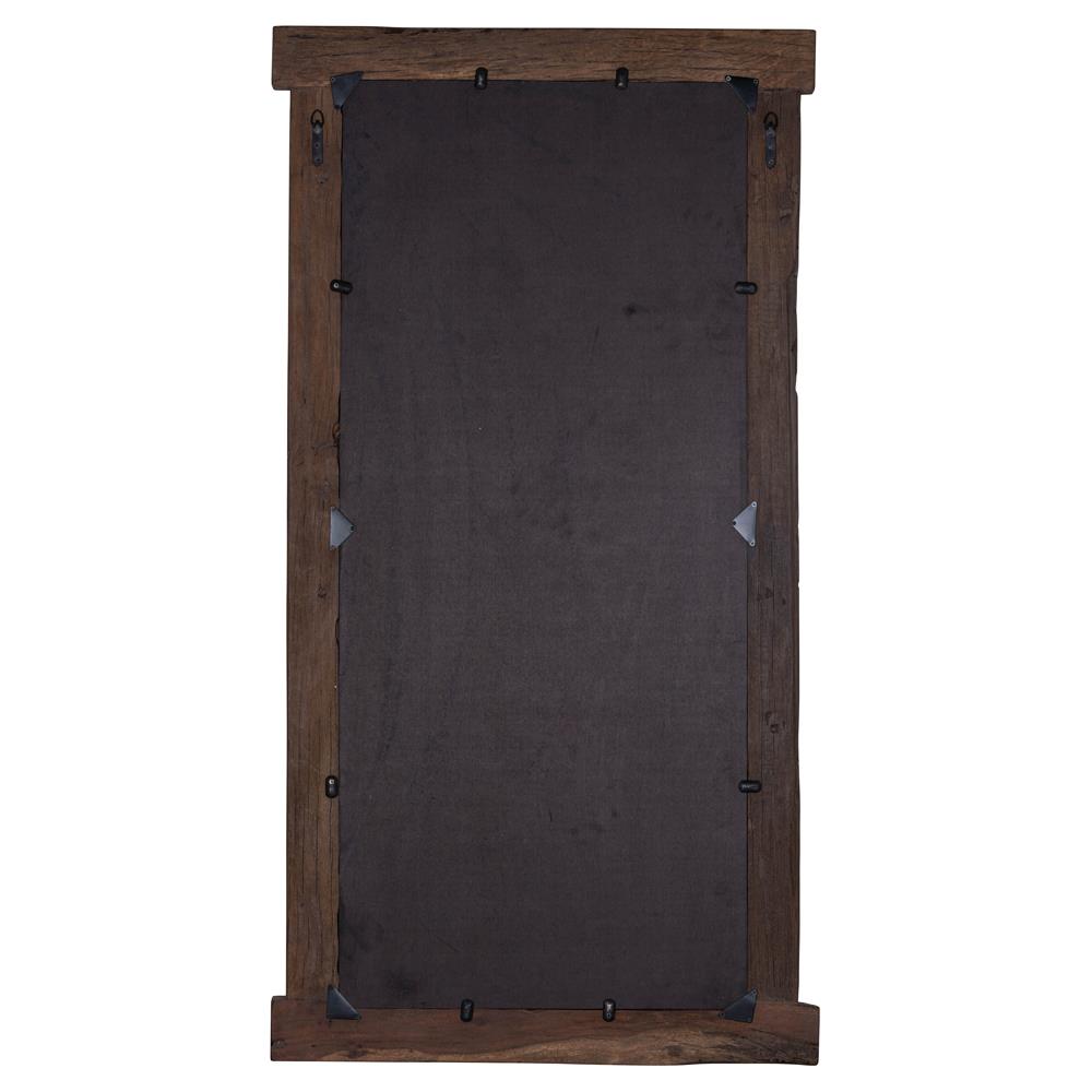 Nova Rustic Lodge Brown Mango Wood Rectangular Floor Mirror|