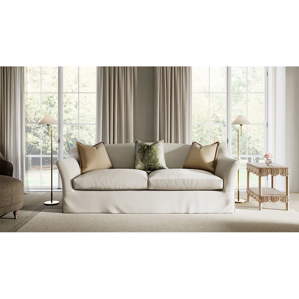 Visual Comfort Hackney Modern Antique Brass Cordless Bridge Arm Floor Lamp|