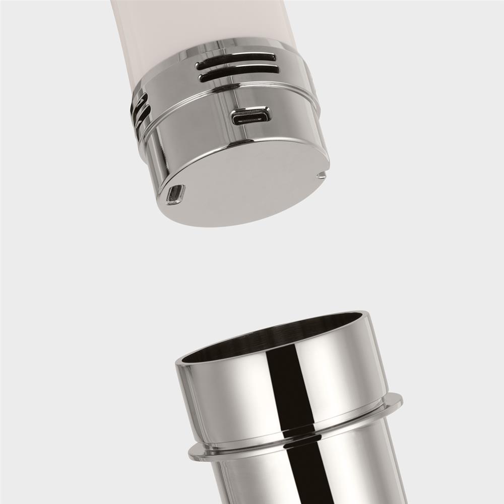 Visual Comfort Hackney Modern Polished Nickel Cordless Bridge Arm Floor Lamp|