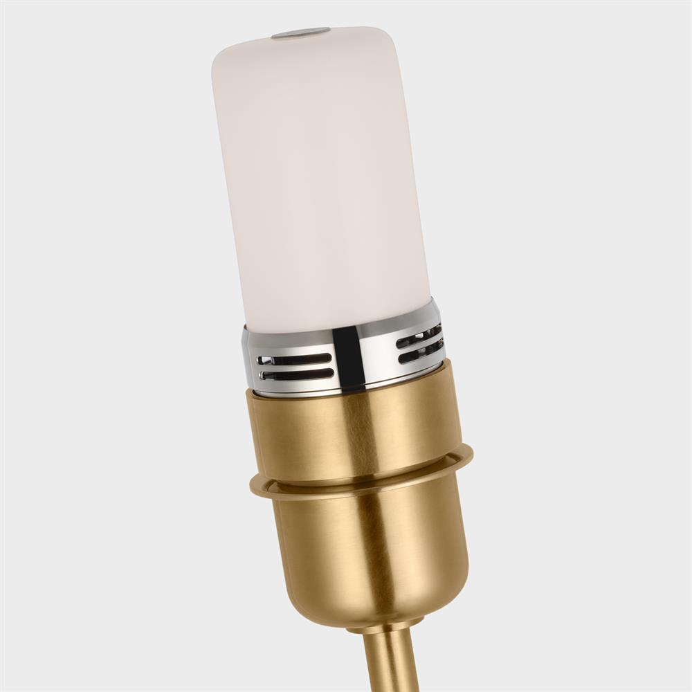 Visual Comfort Hackney Modern Classic Antique Brass Cordless Floor Lamp|