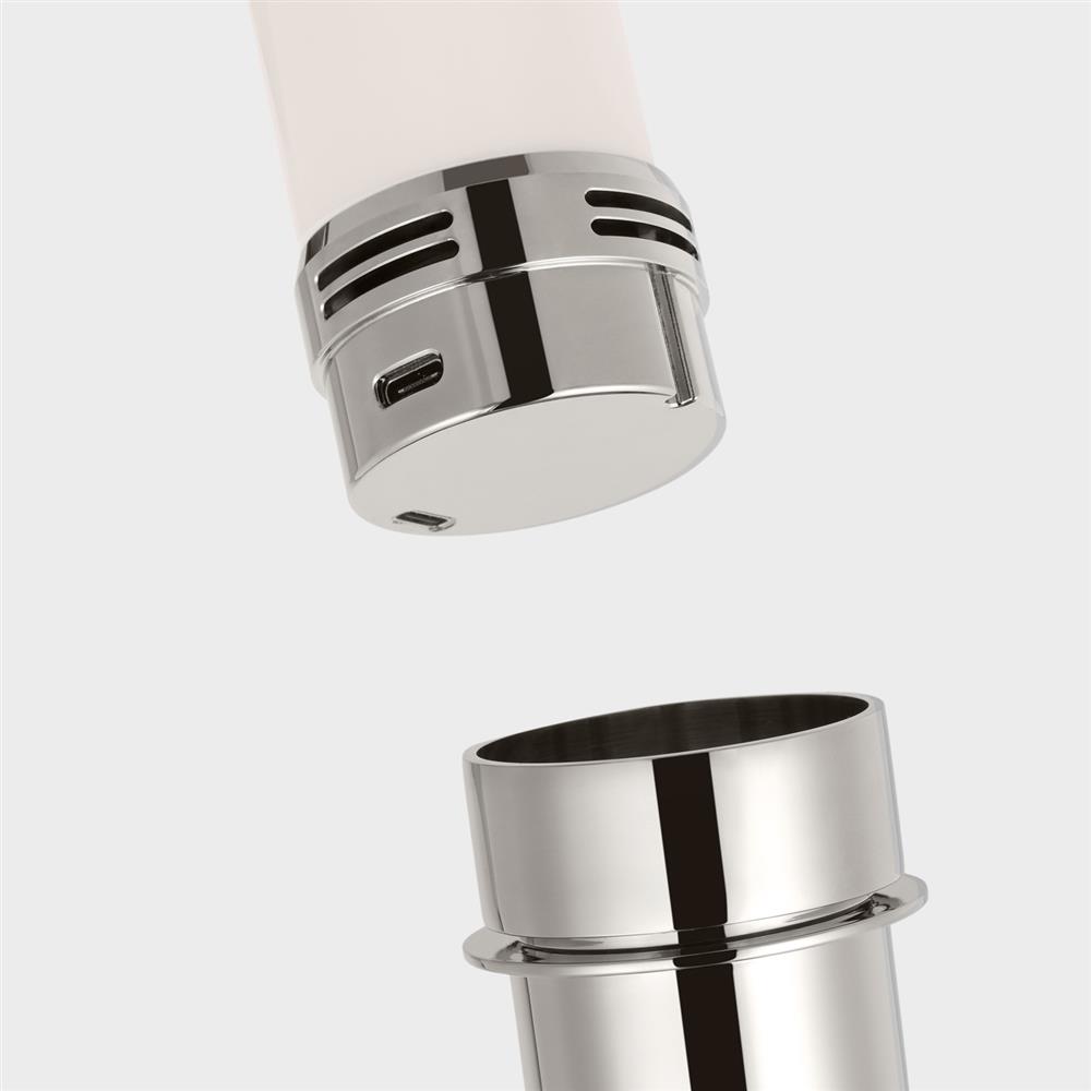 Visual Comfort Hackney Modern Classic Polished Nickel Cordless Floor Lamp|