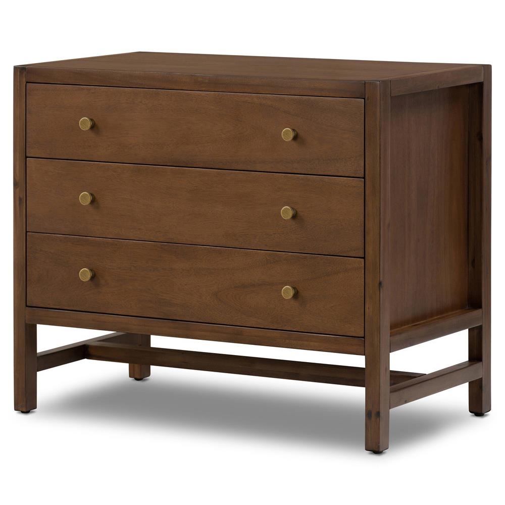 Timmy Rustic Lodge Brown Acacia Wood Nightstand|