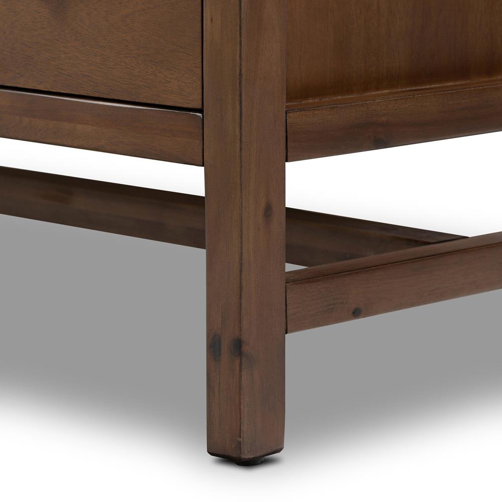 Timmy Rustic Lodge Brown Acacia Wood Nightstand|